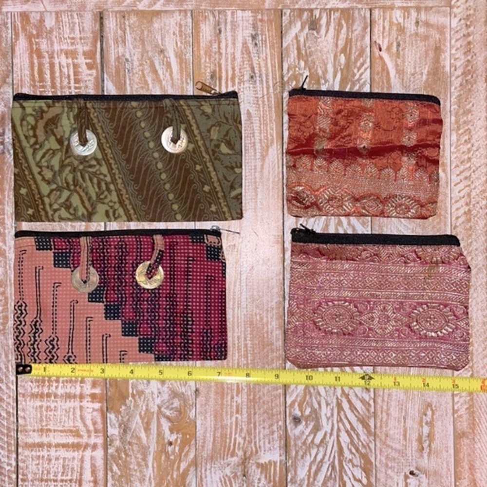 ✨4 India Zipper Pouches Bags Wallets✨ - Picture 6 of 6